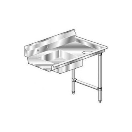 AERO Deluxe SS NSF Soiled Straight w/ Right Drainboard - 72 x 30 3SD-R-72